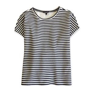 🔃Express Knit Striped Tie Back Short Sleeve Blouse Top